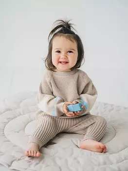 Костюм вязаный "Тофу/Нюд" 0+