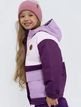 Куртка демисезонная Колор блок "Баклажан"