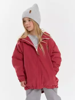 Куртка оверсайз на меху "Клюква"