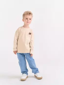 Лонгслив базовый "Мишка в кармашке"