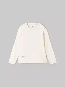 Лонгслив из футера "Лён" с принтом 7+