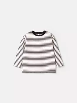 Лонгслив оверсайз "Полоска Уголь"