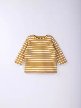 Лонгслив "Полоска Горчица" подростковый