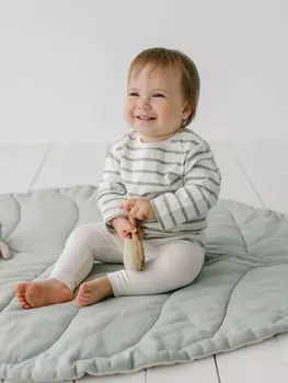 Лонгслив "Полоска Олива" 0+