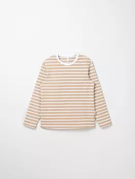 Лонгслив "Полоска Песок" 7+