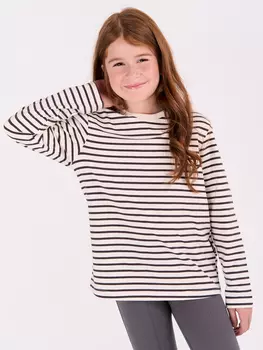 Лонгслив "Полоска Уголь" 7+