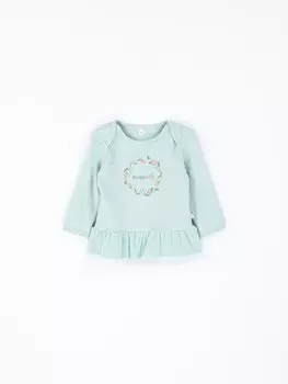 Лонгслив с баской и принтом "Мелисса" 0+