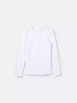 Лонгслив с рукавом-фонариком "Белый" 7+