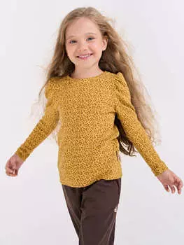 Лонгслив с рукавом-фонариком "Горчица"