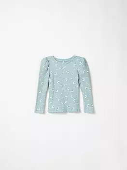 Лонгслив с рукавом-фонариком "Шалфей"