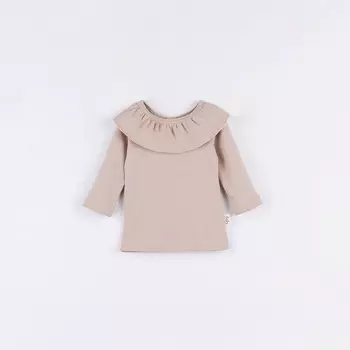 Лонгслив с рюшей "Крем-брюле" 0+