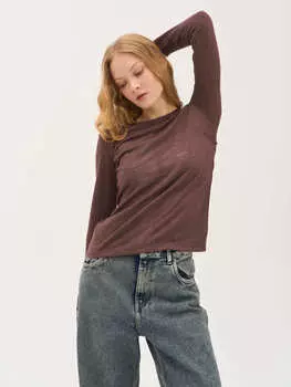 Лонгслив Slim Fit "Шоколад" женский