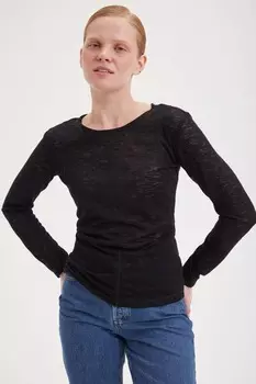 Лонгслив Slim Fit "Уголь" женский