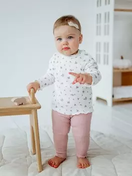 Лонгслив в рубчик "Розы" 0+