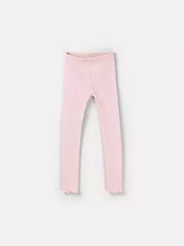 Лосины с волнистым краем "Чайная роза" с начесом