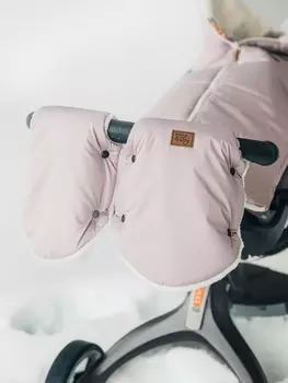 Муфты-варежки "Пепельная роза" 0+