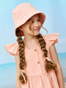 Панама хлопковая "Персик"