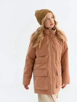 Парка демисезонная на меху "Карамель" 7+