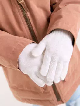 Перчатки вязаные "Молоко"