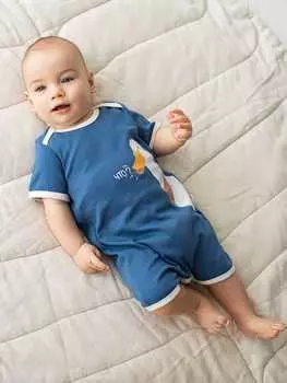 Песочник "Деним" с принтом 0+