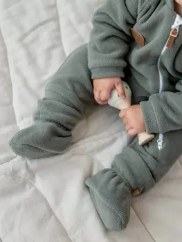 Пинетки флисовые "Олива" 0+