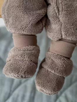 Пинетки меховые "Мокко" 0+