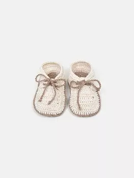 Пинетки вязаные "Молоко" 0+