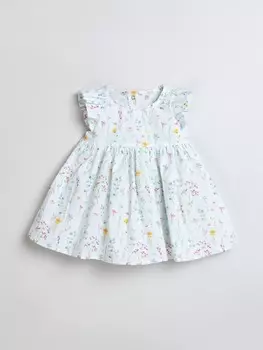Платье хлопковое "Акварельные цветы" 0+