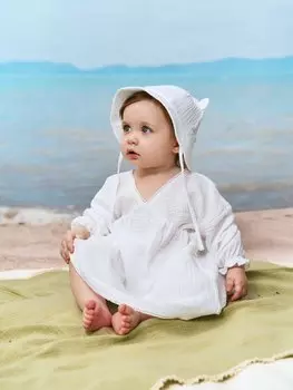 Платье муслиновое "Сахар" 0+