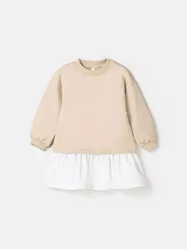 Платье с хлопковой юбкой "Крем-брюле"