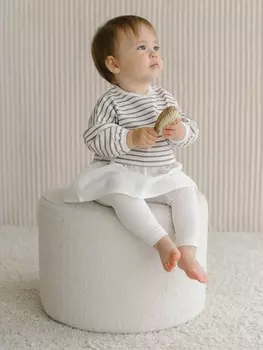 Платье с хлопковой юбкой "Полоска" 0+