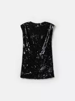 Платье с пайетками "Оникс" 7+