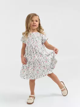 Платье с воланами "Цветы"