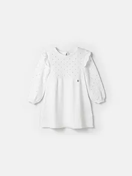 Платье ажурное хлопковое "Молоко" 0+