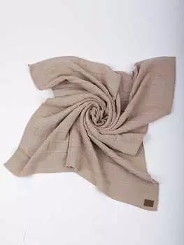 Плед вязаный хлопковый "Нюд" 0+