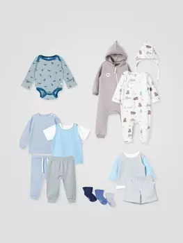 Подарочный набор для мальчика 1-12 мес, 10 предметов