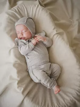 Ползунки "Жемчуг" из ажурного хлопка 0+