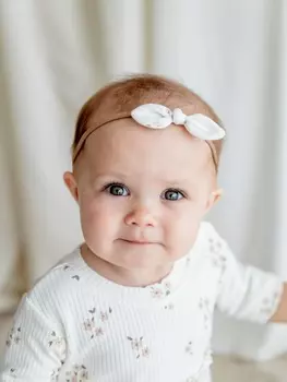 Повязка с бантиком "Цветочное поле" 0+