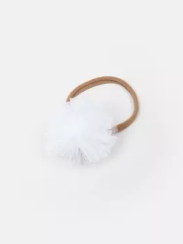 Повязка с помпоном из фатина "Зефир" 0+