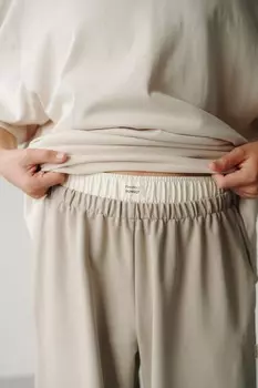 Просто джоггеры оверсайз "Какао перед сном" с имитацией подростковые