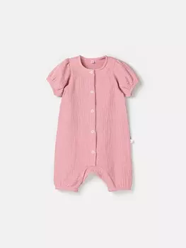 Ромпер муслиновый с рукавом-фонариком "Сакура" 0+