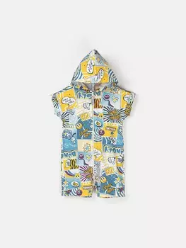 Ромпер на молнии с капюшоном "Comic hero"