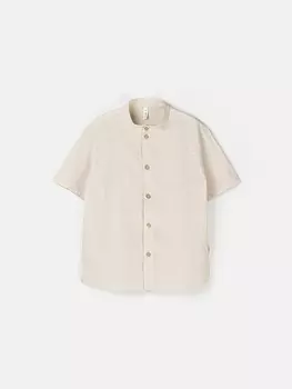 Рубашка хлопковая "Крем-брюле" с коротким рукавом 7+