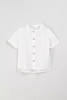 Рубашка хлопковая "Молоко" с коротким рукавом