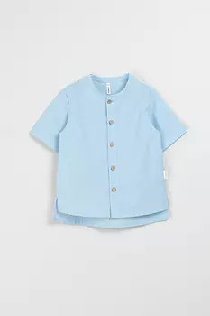 Рубашка хлопковая "Небо" с коротким рукавом