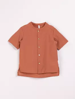 Рубашка хлопковая "Орех" с коротким рукавом