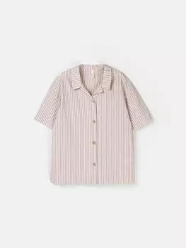 Рубашка хлопковая "Песок" с коротким рукавом 7+