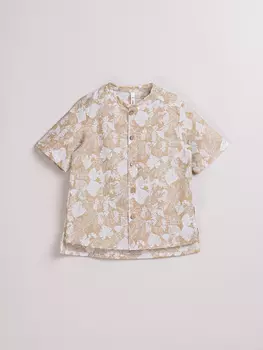 Рубашка хлопковая "Тропики" с коротким рукавом