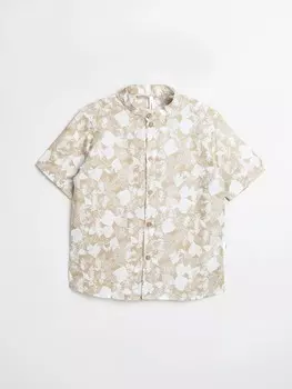 Рубашка хлопковая "Тропики" с коротким рукавом 7+