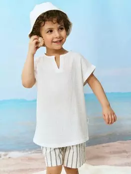 Рубашка муслиновая без рукавов "Молоко"